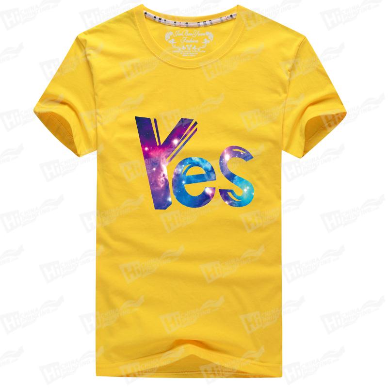 Starry Sky Men's Short-Sleeve T-shirts Printed With Yes For Wholesale
